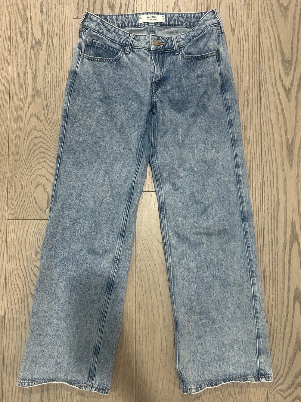 Hollister Light Blue Wide Leg Baggy Jeans
